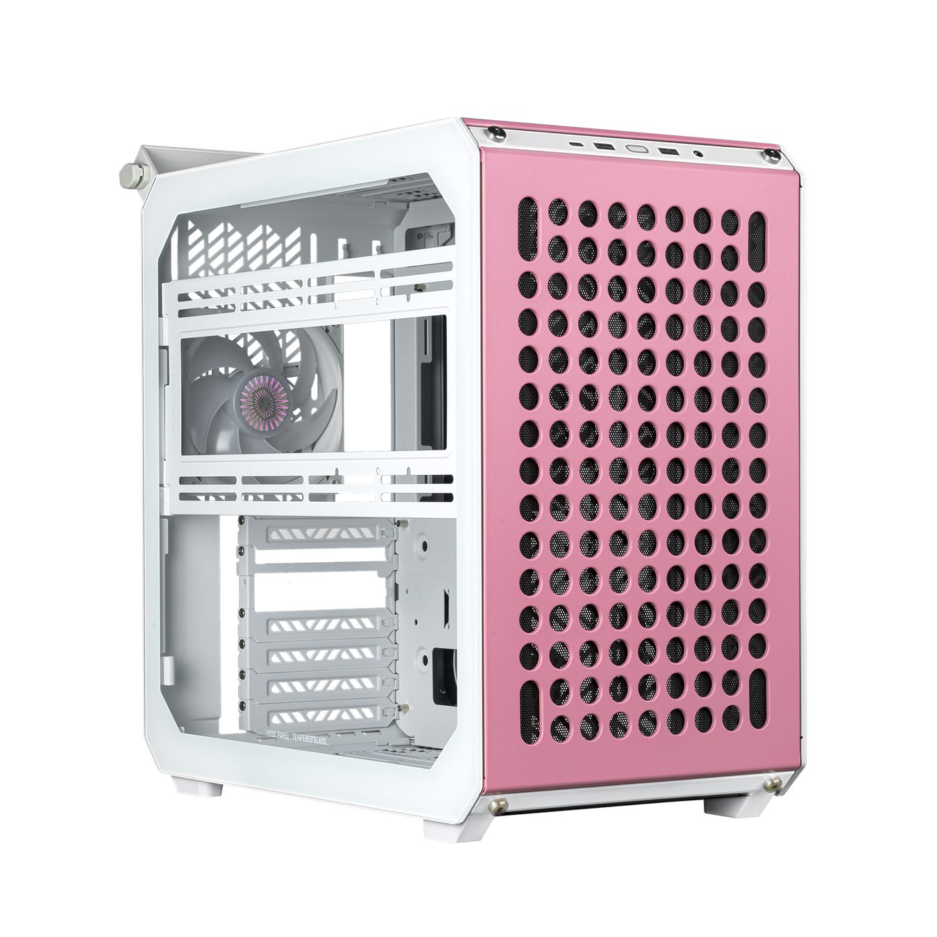 Gabinete Cooler Master Qube 500 Flatpack (Atx, Vidrio Templado) - Macaron Edition - Imagen 9